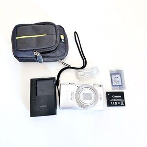 CANON POWERSHOT ELPH 170IS DIGITAL CAMERA WITH CHARGER BATTERY SD CARD CASE